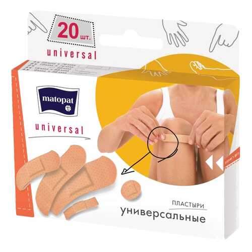Пластырь, 19x76 мм, 20 шт. Matopat Universal в Аптека Миницен