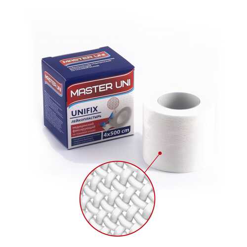 Пластырь Master Uni Unifix фиксирующий на тканевой основе 4 х 500 см в Аптека Миницен