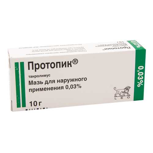 Протопик мазь для наружного прим. 0,03% туба 10 г уп. №1 в Аптека Миницен