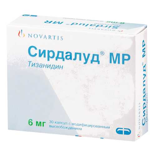 Сирдалуд МР капсулы 6 мг 30 шт. в Аптека Миницен