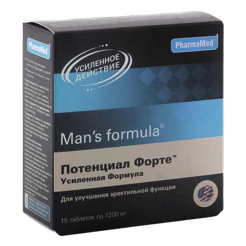Man's formula PharmaMed потенциал форте усиленная формула таблетки 15 шт. в Аптека Миницен