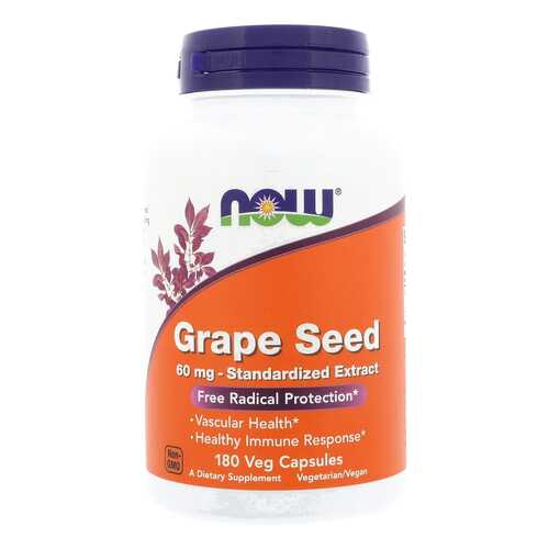 Grape Seed Extract Now капсулы 60 мг 180 шт. в Аптека Миницен