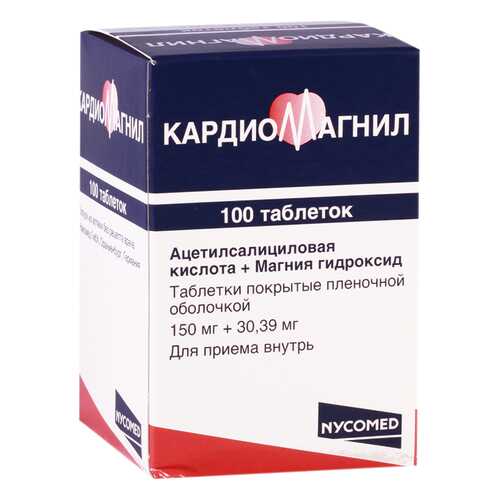 Кардиомагнил таблетки, покрытые пленочной оболочкой 150 мг 100 шт. в Аптека Миницен