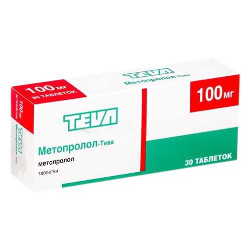 Метопролол-Тева таблетки 100 мг №30 в Аптека Миницен