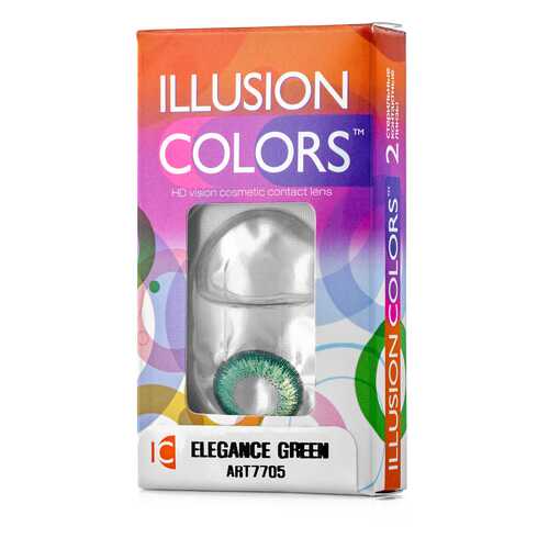 Контактные линзы ILLUSION colors Elegance 2 линзы -1.5D green зеленый в Аптека Миницен