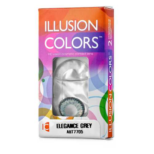 Контактные линзы ILLUSION colors Elegance 2 линзы -2.0D grey серый в Аптека Миницен