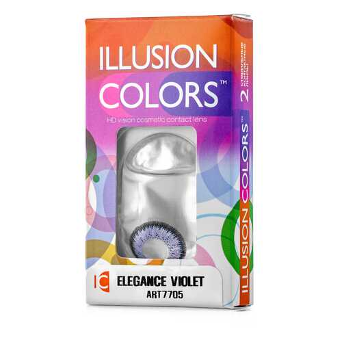 Контактные линзы ILLUSION colors Elegance 2 линзы -2.5D violet фиолетовый в Аптека Миницен