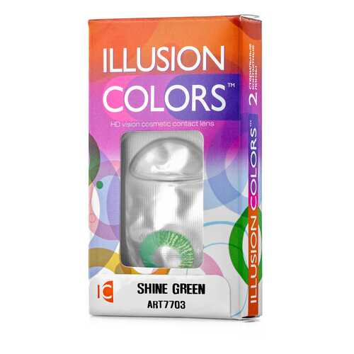 Контактные линзы ILLUSION colors Shine 2 линзы -3.5D green зеленый в Аптека Миницен