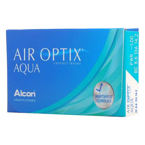 Контактные линзы Air Optix Aqua 6 линз R 8,6 -7,25 в Аптека Миницен