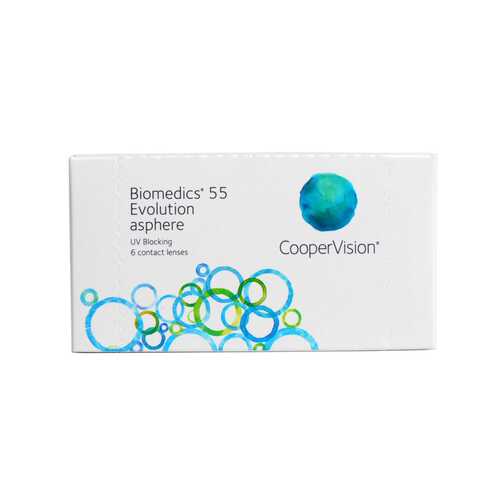 Контактные линзы Biomedics 55 Evolution asphere 6 линз R 8,6 -10,00 в Аптека Миницен