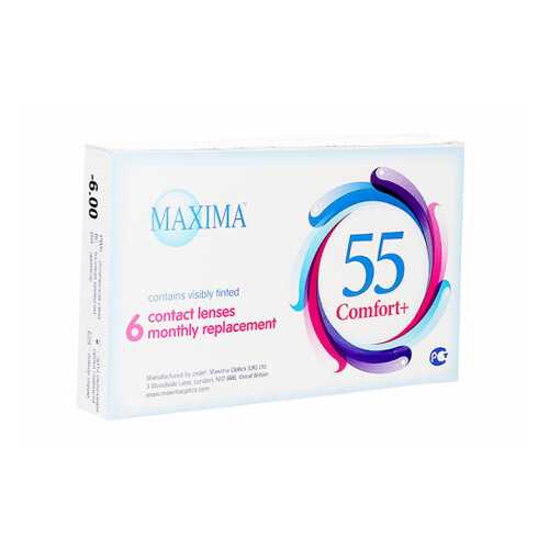 Контактные линзы Maxima 55 Comfort Plus 6 линз R 8,6 -2,25 в Аптека Миницен