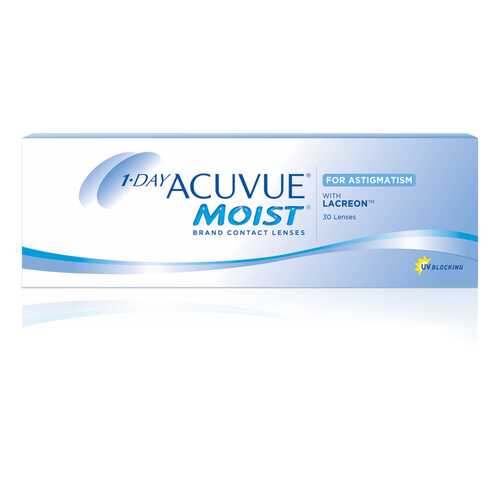 Контактные линзы 1-Day Acuvue Moist for Astigmatism 30 линз -0,75/-1,75/100 в Аптека Миницен