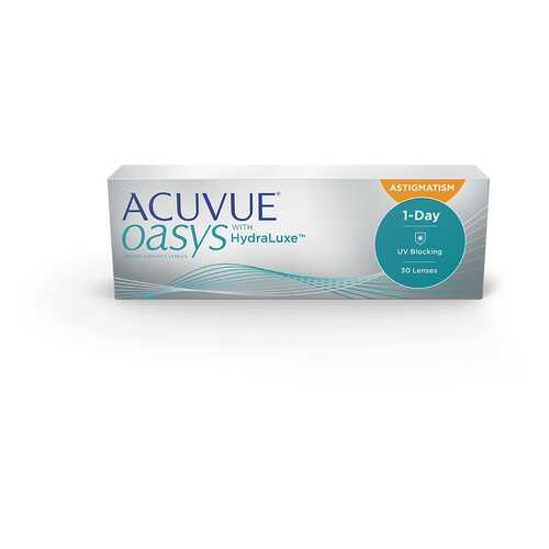 Контактные линзы Acuvue Oasys 1-Day with HydraLuxe for Astigmatism 30 линз -1,00/-1,75/160 в Аптека Миницен