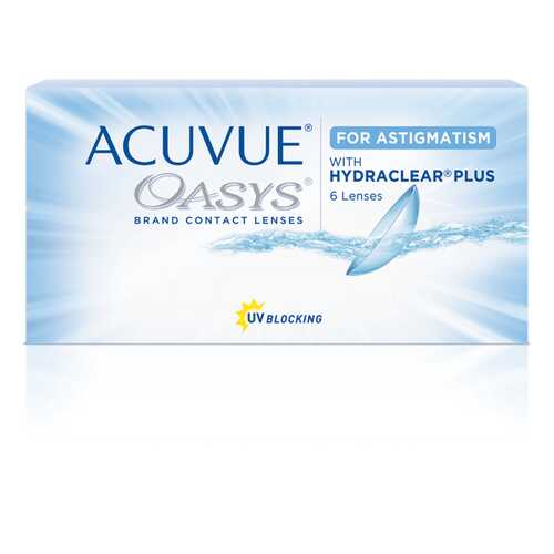 Контактные линзы Acuvue Oasys for Astigmatism with Hydraclear Plus 6 линз -0,75/-1,75/140 в Аптека Миницен