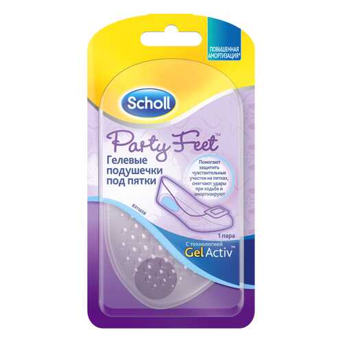 Гелевые подушечки Scholl party feet под пятки 2 шт. в Аптека Миницен