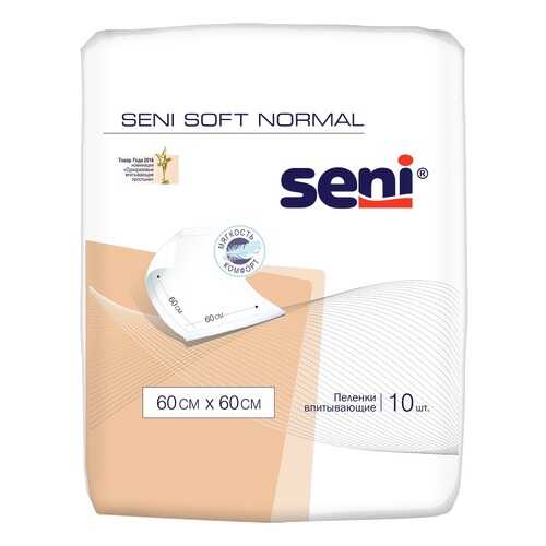 Одноразовые впитывающие пеленки, 60x60 см, 10 шт. Seni Soft Normal в Аптека Миницен
