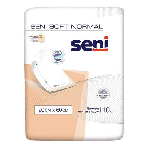 Пеленки впитывающие Seni Soft Normal 90 х 60 см 10 шт. в Аптека Миницен