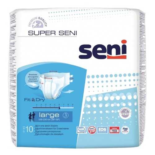 Подгузники для взрослых SENI Super Seni Large, 10 шт (LA10-JA1) в Аптека Миницен