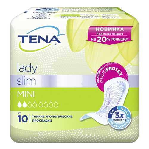 Урологические прокладки Tena Lady Slim Mini 10 шт в Аптека Миницен