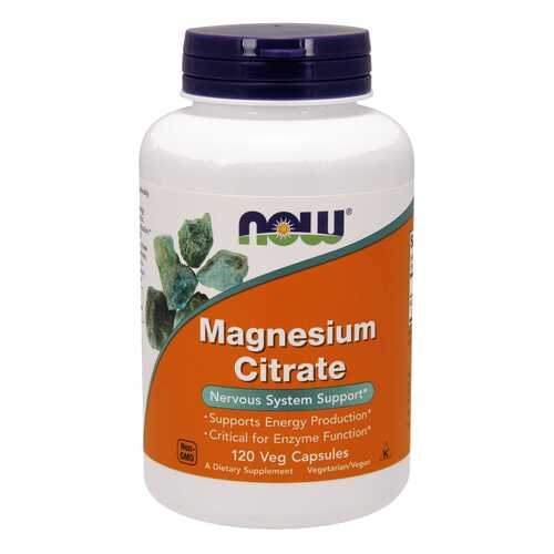 Магний NOW Magnesium Citrate Caps 120 капс. без вкуса в Аптека Миницен