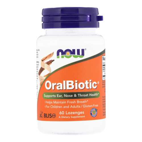 Добавка для иммунитета NOW OralBiotic 60 пастилок в Аптека Миницен