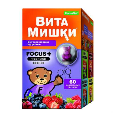 Витамишки Фокус+черника паст жев 60 шт. в Аптека Миницен